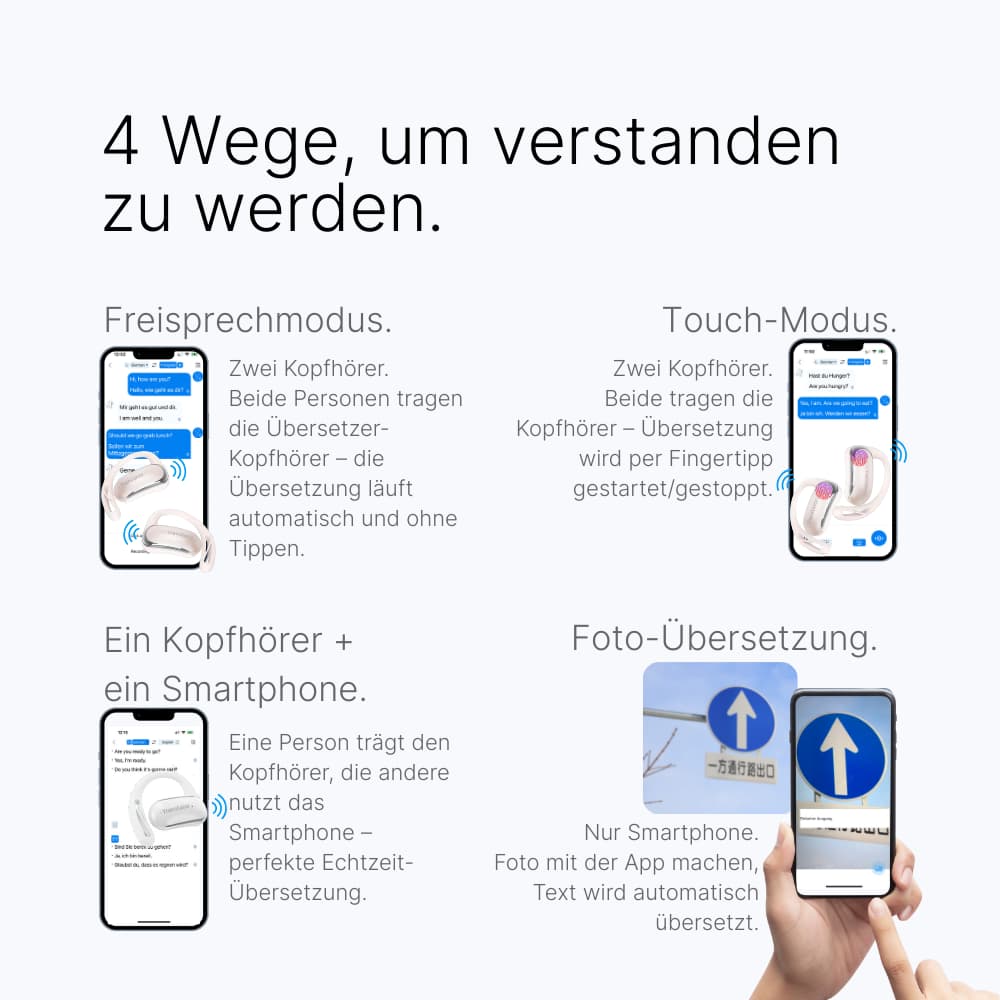 VISION ONE AI F56 PRO | Premium 3-in-1 Kopfhörer für Echtzeitübersetzung