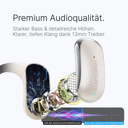 VISION ONE AI F56 PRO | Premium 3-in-1 Kopfhörer für Echtzeitübersetzung